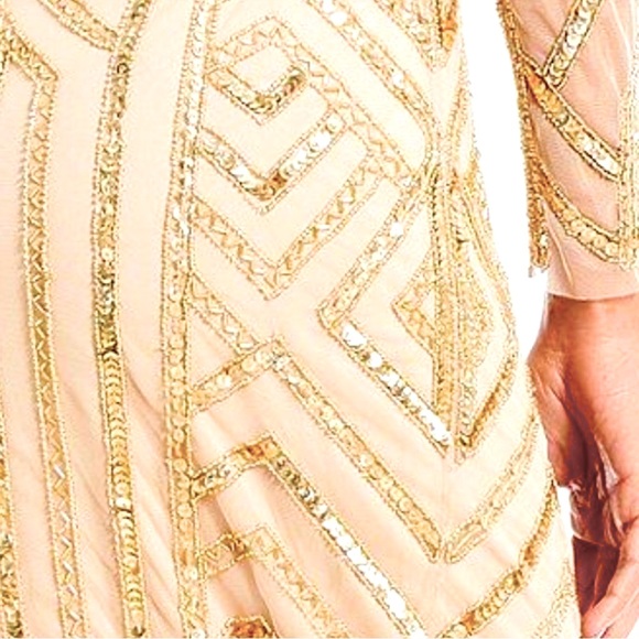 Gianni Bini Champagne Sequined Dress - Picture 12 of 13